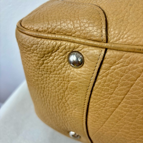 {Prada} Vitelli Daino Pebble Leather Braided Handle Open Tote - Picture 11 of 15